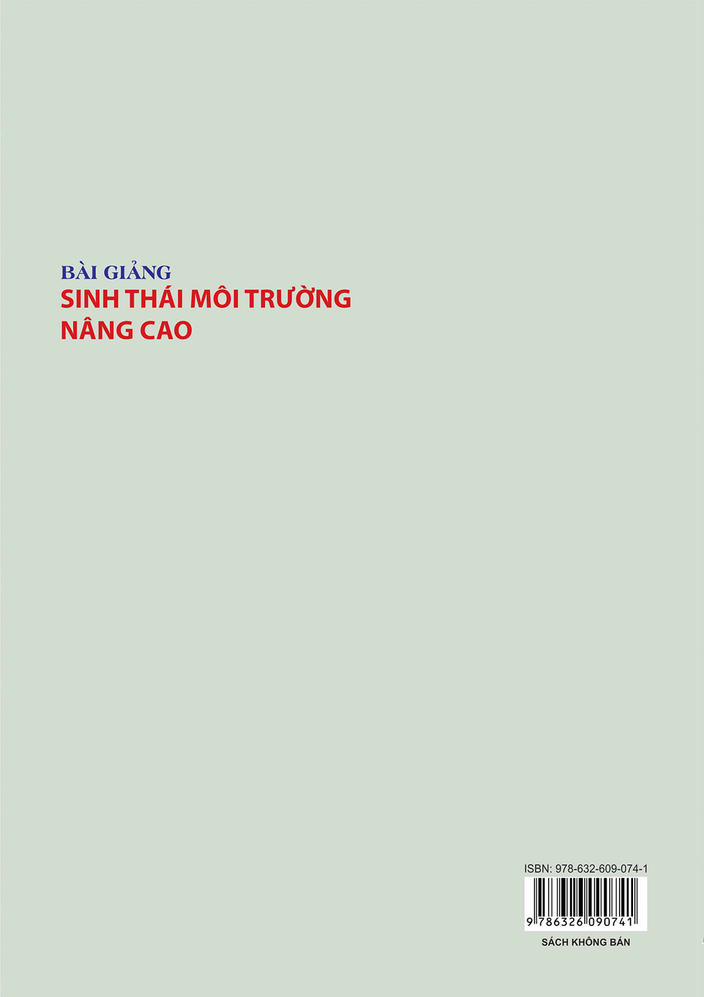 Bài giảng Sinh thái môi trường nâng cao